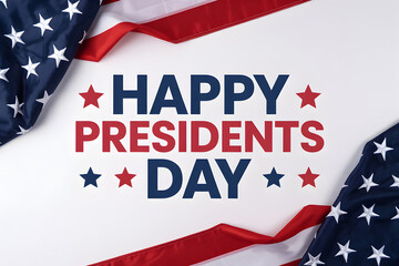 Happy president day national holidays patriotic decoration american flag banner element