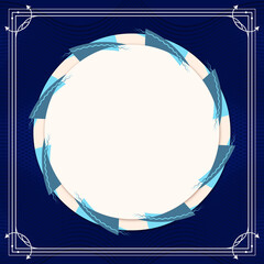 abstract blue  frame of certificate for your text