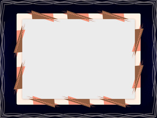 blank photo frame with red ribbon or certificate templet for your text