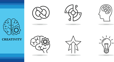 Illustrating the concepts of creativity thought and the human brain functions © Rakib