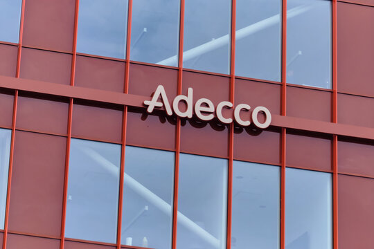 Adecco Logo On Modern Office Building In Hyllie Malmo Sweden