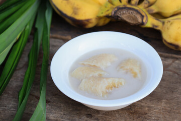 Thai banana coconut milk dessert