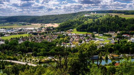 Aerial view over the city of Beilngries