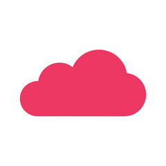 Pink Cloud Vector Illustration