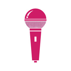 Pink Microphone Icon
