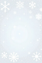 Sparkling white snowflakes gently fall across a serene and elegant blue Christmas background perfect for a festive holiday celebration