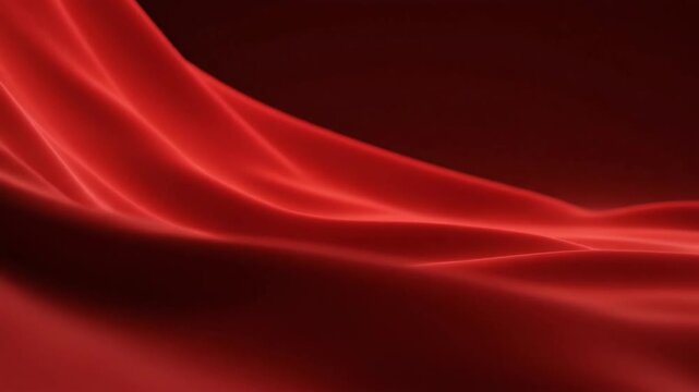 Abstract red fabric flowing smoothly background for design projects