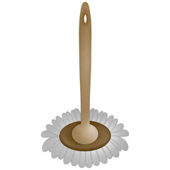 Floor mop hand drawn transparency illustration 