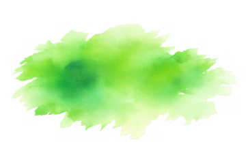 Green watercolor splash providing an abstract texture background element for design projects
