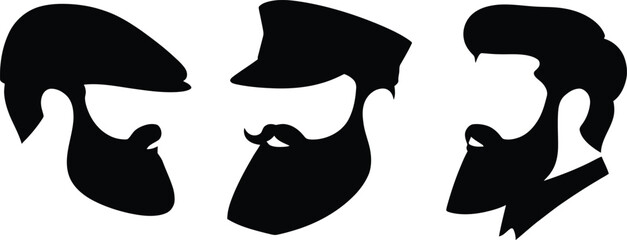 Vector illustration of a fashion woman silhouette wearing a hat with a black cat icon design for a Halloween art drawing