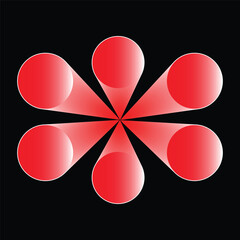 Red Radial Gradient Burst.