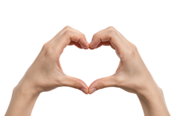 Hands forming a heart shape.