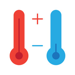 Weather Forecast Plus and Minus Signs Symbol