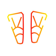 vector illustration of a flipper for swimming © Rike