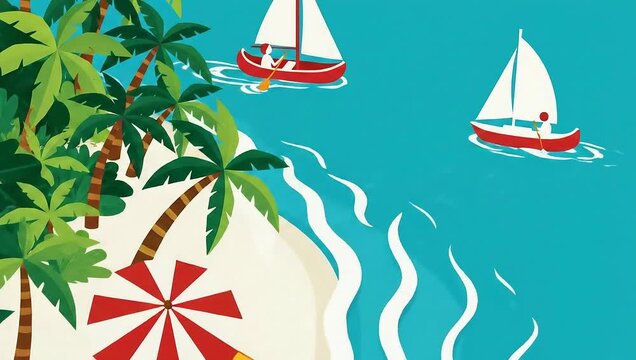 Tropical Beach Paradise - A Relaxing Vacation Getaway.