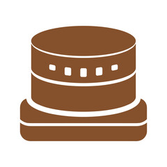 Brown Cake Illustration
