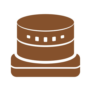 Brown Cake Illustration