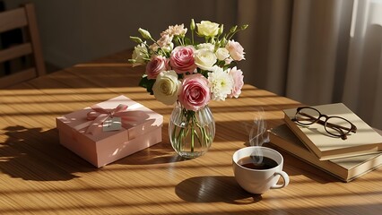 A loving mother holding her baby on a beautiful sunny day outdoors