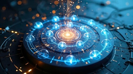 Diagram of Orange Core Blue Light Technology Halo Device