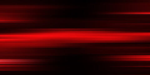 Speed ​​line illustration, road. Red laser beams isolated on black background. Abstract light effect. Red lens flash. Horizontal rays glowing in the dark