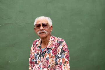 Portrait of stylish old man