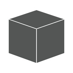 Grey Cube Vector Illustration
