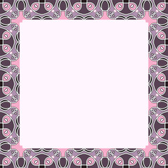 Ornate Purple and Pink Decorative Frame