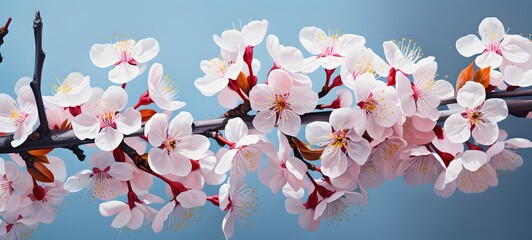realistic photo of a glossy Cherry blossoms,generative AI