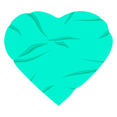 Wrinkle sticker Valentine heart icon