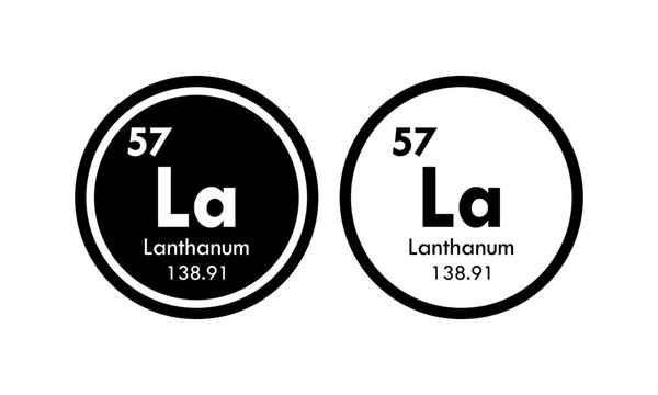 lanthanum icon set. vector template illustration  for web design