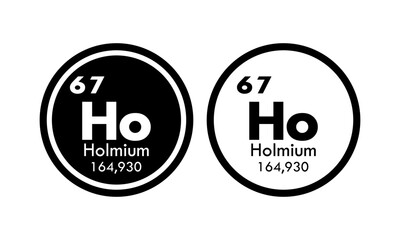 holmium icon set. vector template illustration  for web design