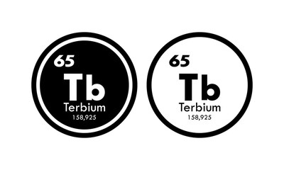 Terbium icon set. vector template illustration  for web design