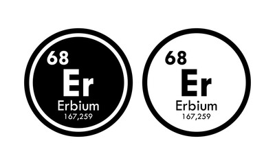 Erbium icon set. vector template illustration  for web design