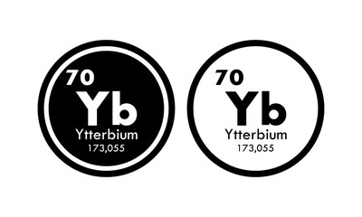 ytterbium icon set. vector template illustration  for web design