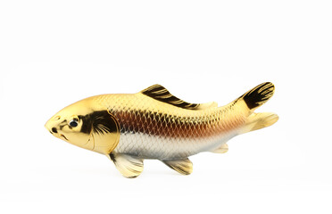 鉄製の鯉の置物