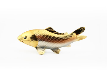 鉄製の鯉の置物