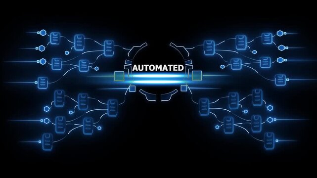 Automated Network System with Interconnected Nodes and Data Flow automation technology