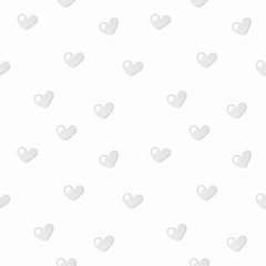 Seamless pastel grey heart pattern.eps