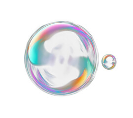 Soap Bubbles Overlay Effect on Transparent Surface