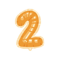 Naklejka premium Flying in air golden color helium balloons numbers isolated icons set. Vector inflatable digits party decoration, year birthday anniversary symbols. Flat cartoon collection from 0 to 9