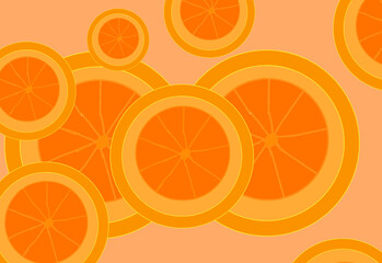 seamless background with oranges