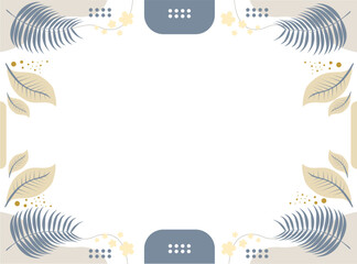 nature frame design template with abstract and natural design