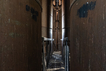 Industrial boiler tanks in abandoned plant
