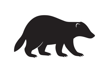Obraz premium Bear silhouette vector illustration of a cute wild animal icon