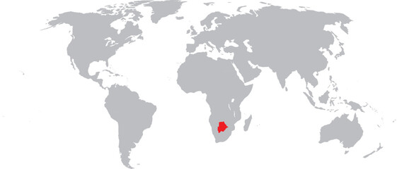 Obraz premium Botswana Highlighted on World Map Vector Design