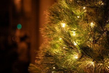 Christmas Tree Lights Warm Festive Glow