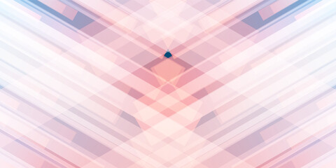 Abstract vector background design with many slanted crossing layered gradient rectangles, bold lines in peach, pink and blue tones. Modern geometric design for digital, decorative or creative use.