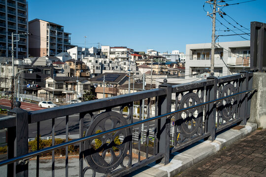 東京都北区赤羽緑道公園　陸軍兵器補給廠専用線廃線跡