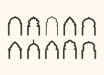 Islamic arches and domes in various designs © StockVerse