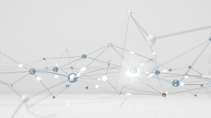 A complex network of interconnected nodes and lines in a futuristic illustration Page